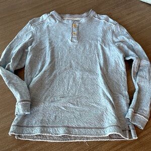 True Grit Gray Long Sleeve Henley Shirt